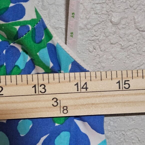 Lilly Pulitzer Halter Bee in Your Bonnet Sleeveless Dress V-Neck Ruffle  2 Woman - Picture 5 of 13